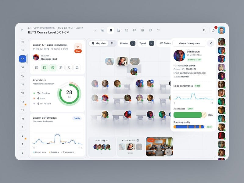 Teaching LMS — Classroom Management Dashboard