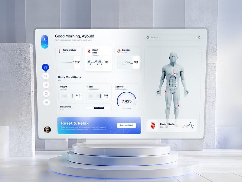 iHealth — Healthcare Tracker App Design